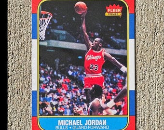 MICHAEL JORDAN Fleer #57 Rookie RC-basketbalkaart 1986-87 **Lees de volledige beschrijving van de listing voordat je bestelt**