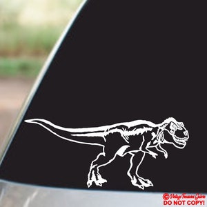 TYRANNOSAURUS REX Vinyl Decal Sticker. Window, Wall, Car, Truck, Bumper T-Rex Jurassic Park World Dominion Dinosaur Cool Prehistoric Animal
