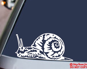Snigel vinyldekal – bil, lastbil, laptop, väggdekor (8,25 x 18 cm)