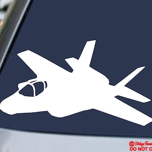 F-35 LIGHTNING II Fighter Jet ~Vinyl Decal Sticker for Car, Truck, Van, Rear Window Bumper Wall Aircraft Airplane Plane U.S. Air Force Pilot