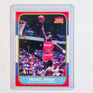 Michael Jordan 1986-87 Rookie Basketball Card #57 Vintage Reprint