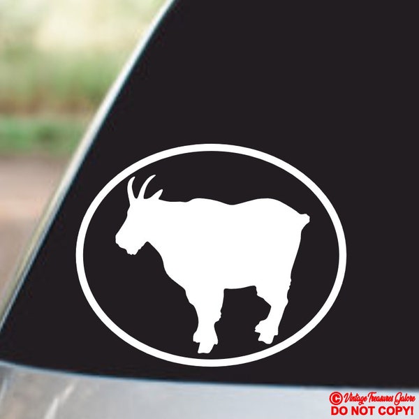 MOUNTAIN GOAT Vinyl Decal Sticker Car Truck Van Laptop Window Wall Bumper Rear Window Back Jdm Funny Animal Alaska Colorado Rocky Hunting