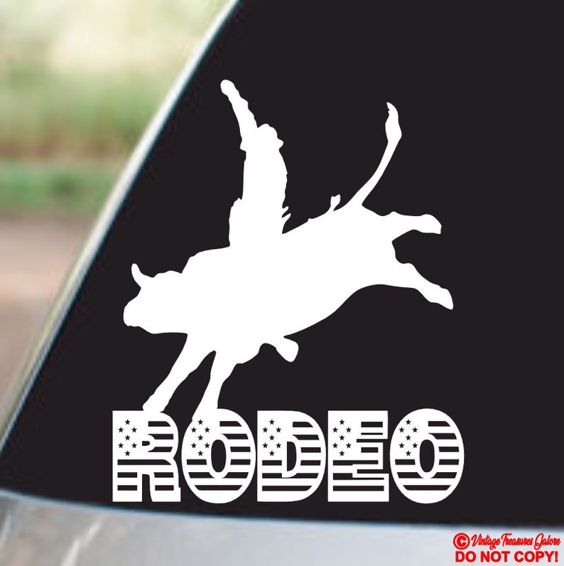Cool Rodeo Decals Rodeo Bull Riding Vinyl Decal – Western Car Truck Laptop Sticker - Etsy
