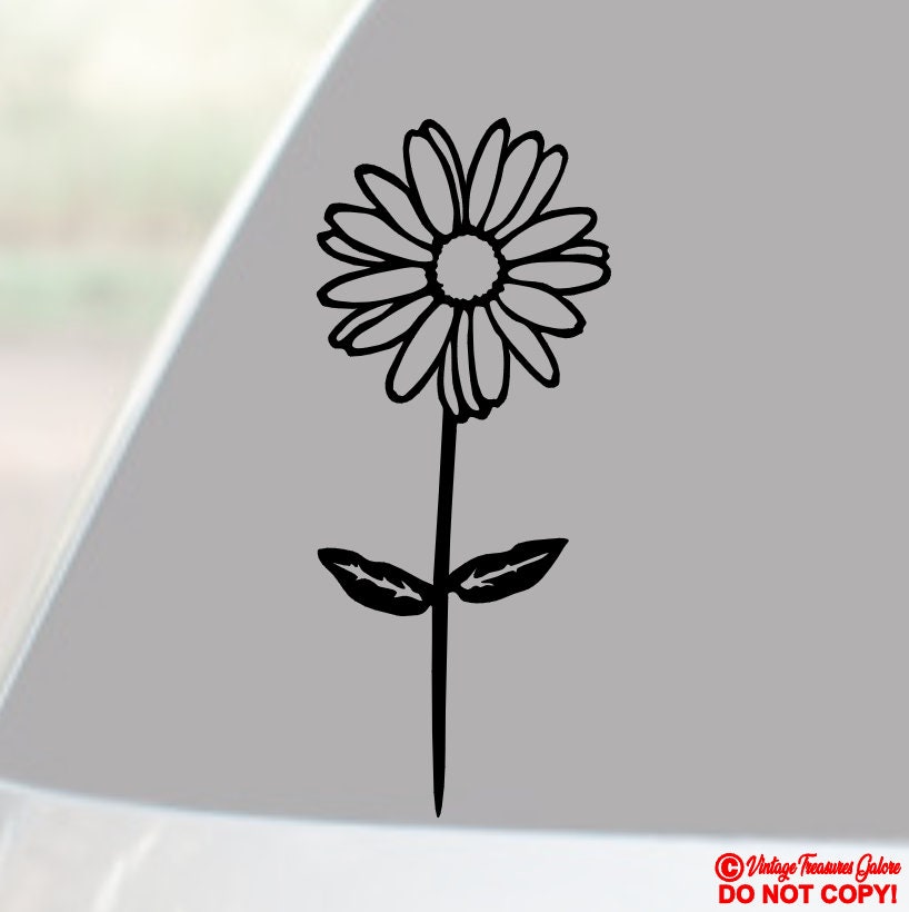 Daisy Flower Vinyl Decal – Car, Truck, Laptop Sticker (3x7) - Etsy