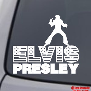 ELVIS PRESLEY Vinyl Decal Sticker Window, Wall, Car, Truck, Bumper - The King of Rock & Roll Hall or Fame Singer Actor American Music Legend