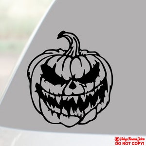 JACK-O-LANTERN Vinyl Decal Sticker Car Truck Boat Laptop Rear Back Window Wall Bumper Funny Scary Fall Autumn  Pumpkin Jdm Happy Halloween