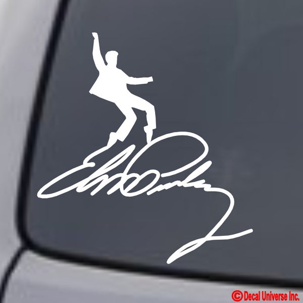 ELVIS PRESLEY Vinyl Decal Sticker Window, Wall, Car, Truck, Bumper - The King of Rock & Roll Hall or Fame Singer Actor American Music Legend