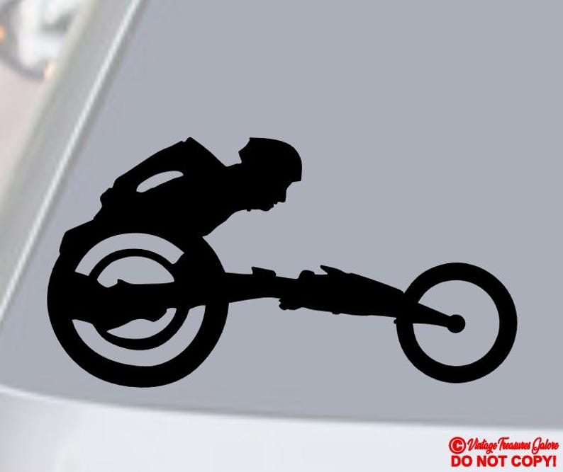 WHEELCHAIR RACING Vinyl Decal Sticker Car Truck Rear Window Wall Bumper ...