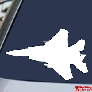 F-15 FIGHTER JET ~ Vinyl Decal Sticker for Car, Truck, Van, Rear Window Bumper Wall Aircraft Airplane F15 Air Force Veteran Retired Pilot