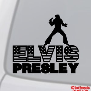 ELVIS PRESLEY Vinyl Decal Sticker Window, Wall, Car, Truck, Bumper - The King of Rock & Roll Hall or Fame Singer Actor American Music Legend