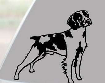 Brittany Spaniel -  Vinyl Decal Sticker Car Truck Van SUV Window Wall Bumper Laptop Macbook Tablet Unique Funny Pet Dog Love Animal Cute