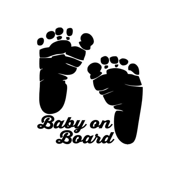 Baby on Board Winnie De Pooh Baby Decal Sticker Vinyl for Car Windows 5.5 inches Black