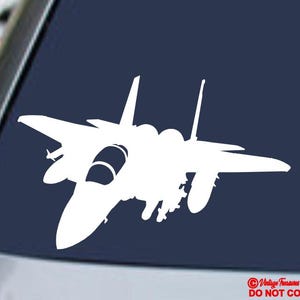 F-15 FIGHTER JET ~ Vinyl Decal Sticker for Car, Truck, Van, Rear Window Bumper Wall Aircraft Airplane F15 Air Force Veteran Retired Pilot