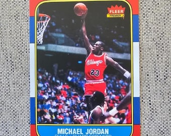 MICHAEL JORDAN 1986-87 Fleer #57 Rookie Rc Basketkort **VÄNLIGEN LÄS LISTNINGENS FULLSTÄNDIGA beskrivning INNAN DU BESTÄLLER**