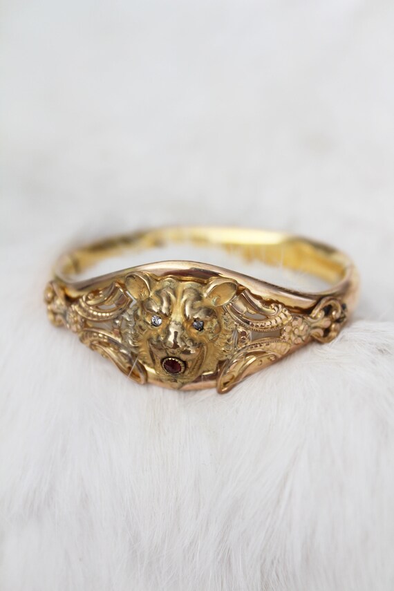 victorian gold filled bangle bracelet