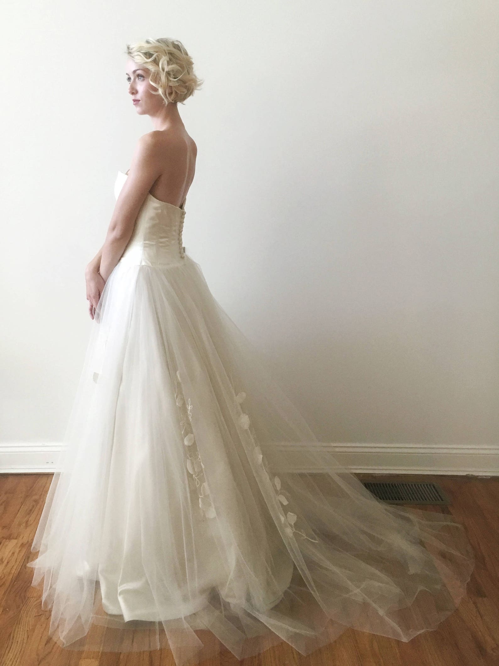 SALE Was 1550 Vintage Bridal Modern duchess silk satin Etsy