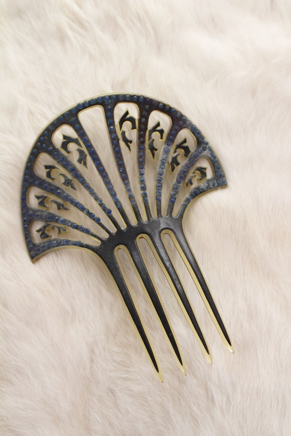 Antique Art Deco Celluloid or Lucite Mantilla Hair Comb With  display picture 1