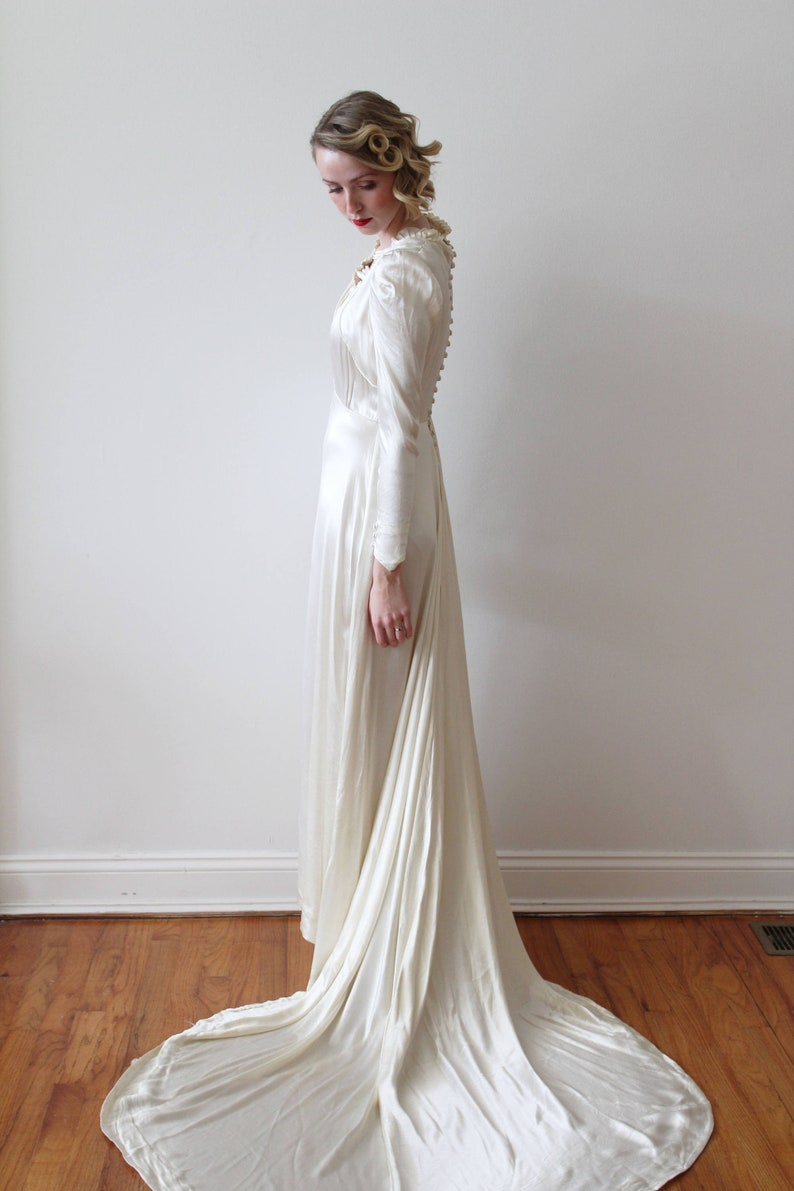 Satin Empire Waist Wedding Dress