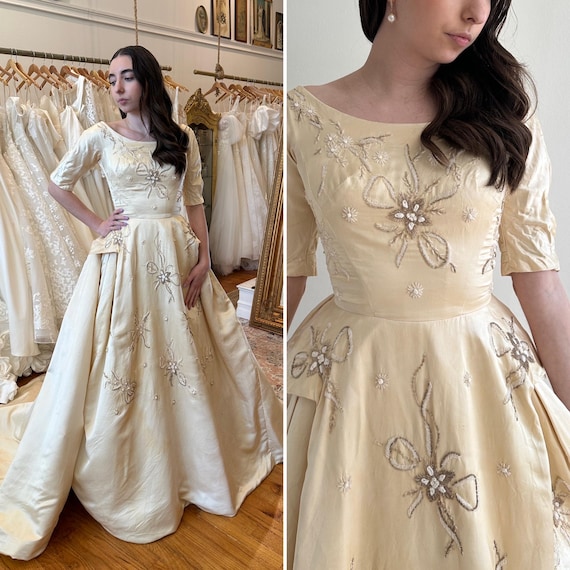 satin ribbon embroidery dress Remember that silk ribbon embroidered bodice? Here is the dress