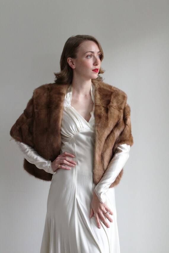 Vintage 1950's Brown Mink Fur Stole | AS IS - image 3