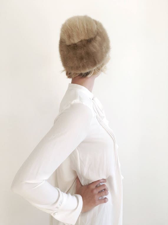 Vintage Blonde Mink Fur Winter Hat - Winter Weddi… - image 4