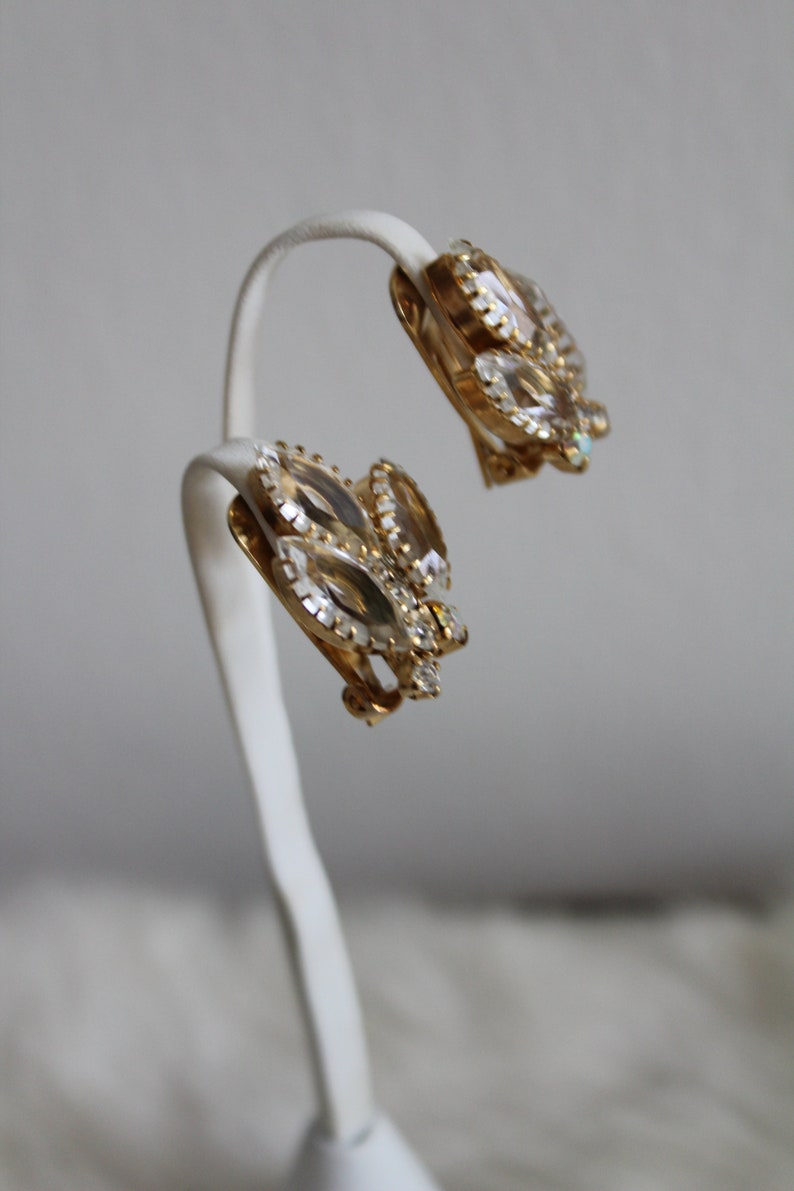 Vintage Juliana clip on earrings Bridal Wedding Shower Etsy