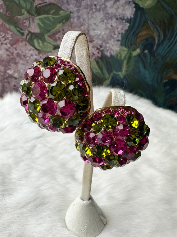 Vintage 1950s Signed Blanca Clip-on Statement Ear… - image 2