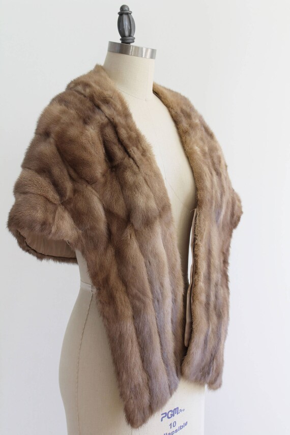 Vintage 1930s - 40s Light Brown Mink Stole