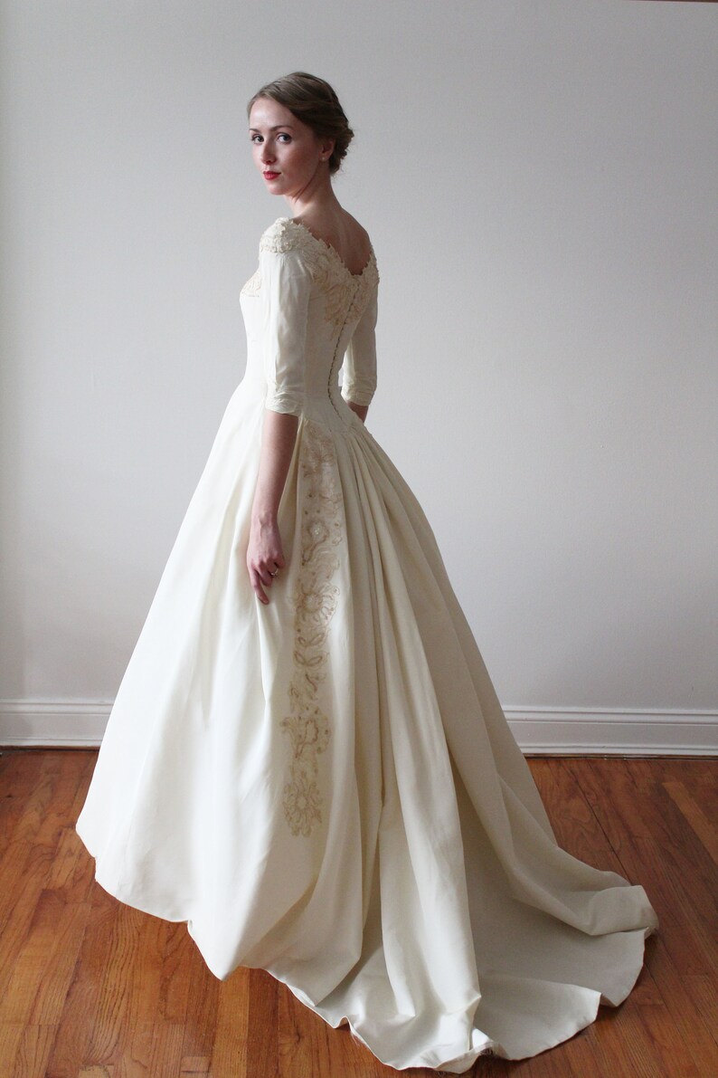 Vintage Taffeta Wedding Dress