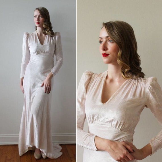 white crushed velvet wedding dress