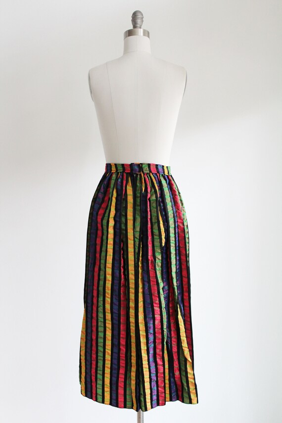 Vintage 1970s Full Length Skirt with Vertical Rai… - image 5