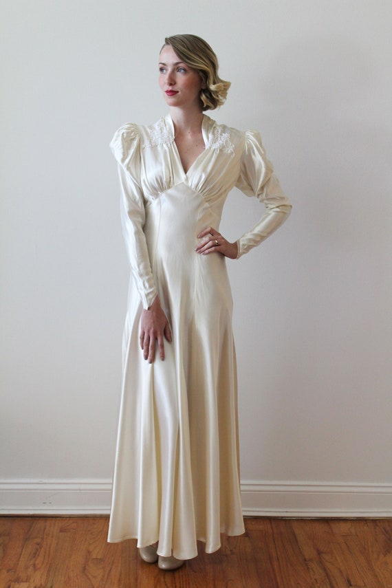 1940s satin dress