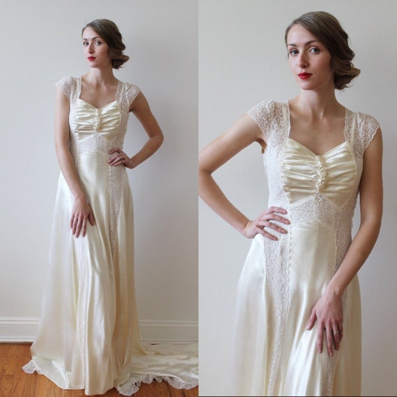 satin cap sleeve wedding dress