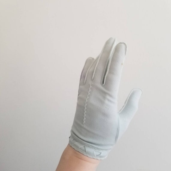 Vintage Baby Blue tone Short Gloves Shower, Wedding… Gem