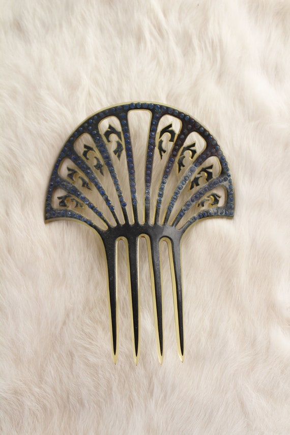 Antique Art Deco Celluloid or Lucite Mantilla Hair Comb With  display picture 3