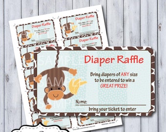 Peek A Boo Jungle Diaper Raffle Tickets | Peek A Boo Jungle Nursery by Lambs and Ivy | DIY Printable | Personal Use Only | Instant Download