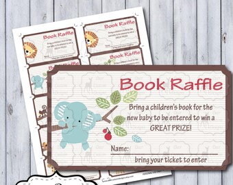 Treetop Buddies Book Raffle Tickets | Tree Top Buddies Nursery by Lambs and Ivy | DIY Printable | Personal Use Only | Instant Download