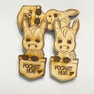 Eseltasche Hug Laser Ready Cut Datei für Glowforge oder andere Laser | SVG und PDF Digitale Plotterdatei | Niedliche Taschen-Pal-Gravur-Datei