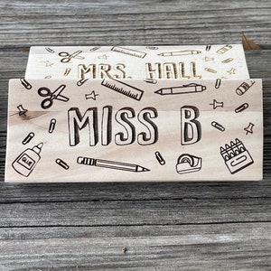 Personalized Teacher Dry Eraser | Laser Engraved Teacher Appreciation or Back to School Gift for Teachers or Educators