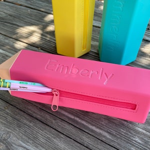 Personalized Pencil or Crayon Flexible Pouch for Back to School | Custom Kindergarten or Elementary Student or Teacher School Supply Gift