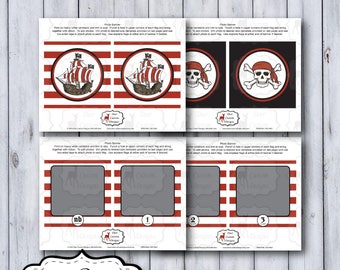 Pirate First Birthday Photo Banner | Pirate 1st Birthday Milestone Banner | Ahoy Matey Pirate First Year Monthly Milestone Banner for Boys