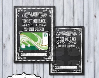 Back to the Grind Gift Card Holder | Back to School | Printable Gift Card Holder | Instant Download | Starbucks | Teacher Appreciation Gift