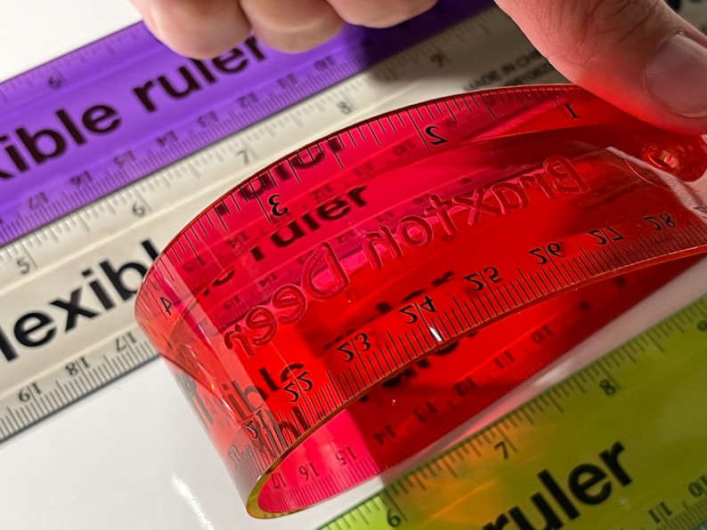 Engraved Ruler Plastic Personalized Laser Engraved 12