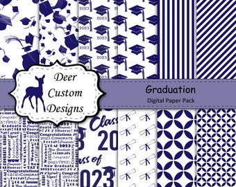 2023 Graduation Paper Pack / Graduation Scrapbook Paper / Graduation Papers stampabili / Grad Paper / Grad Papers stampabili / Scrapbook Paper