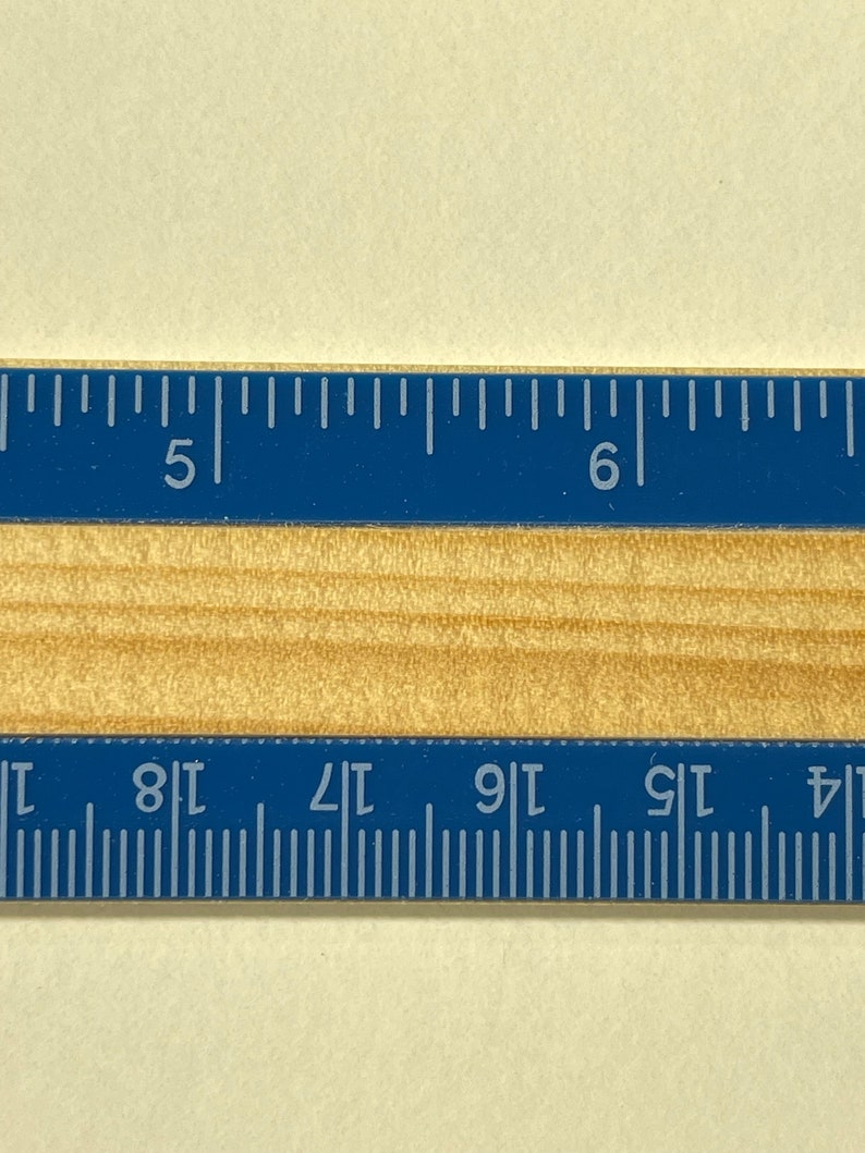 Personalized Laser Engraved 12 Wooden Ruler for Back to School Elementary Student or Teacher Gift Laser Engraved Wood Rulers Blue Wooden Ruler
