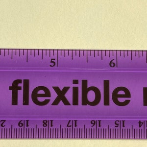 Personalized Laser Engraved 12 Flexible Ruler for Back to School Elementary Student or Teacher Gift Laser Engraved Wood Rulers Purple Flexi Ruler