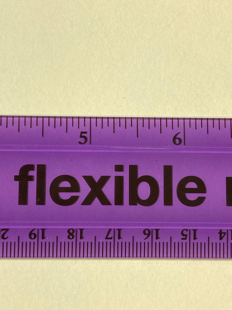 Personalized Laser Engraved 12 Flexible Ruler for Back to School Elementary Student or Teacher Gift Laser Engraved Wood Rulers Purple Flexi Ruler