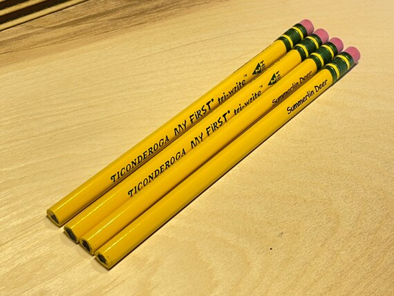 Ticonderoga Tri-Write Woodcase Pencils, Yellow - 12 pack