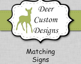 Matching Party Signs | Personalized Party Signs | Printable Signs | Customizable Party Decoration