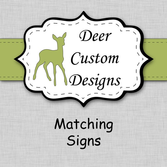 Matching Party Signs Personalized Party Signs Printable Signs